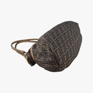 Pre-owned Fendi Zucca Print Brown canvas 8BH186 handbag | stylenewstar