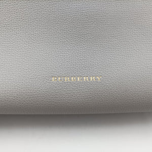 Pre-owned Burberry House Check The Banner Gray × Multicolor Leather ×Canvas shoulderbag | stylenewstar
