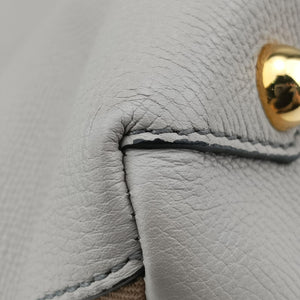 Pre-owned Burberry House Check The Banner Gray × Multicolor Leather ×Canvas shoulderbag | stylenewstar