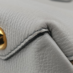 Pre-owned Burberry House Check The Banner Gray × Multicolor Leather ×Canvas shoulderbag | stylenewstar