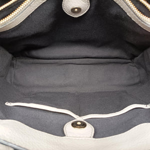 Pre-owned Burberry House Check The Banner Gray × Multicolor Leather ×Canvas shoulderbag | stylenewstar