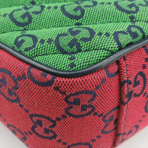 Vintage Gucci GG Marmont blue×red×pink Canvas 443497 shoulderbag | stylenewstar