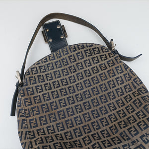 Pre-owned Fendi Baguette Brown×blue×Black fabric 26426 shoulderbag | stylenewstar