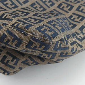 Pre-owned Fendi Baguette Brown×blue×Black fabric 26426 shoulderbag | stylenewstar