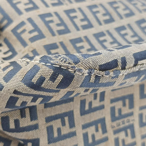 Pre-owned Fendi Baguette Brown×blue×Black fabric 26426 shoulderbag | stylenewstar