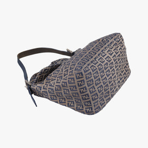 Pre-owned Fendi Baguette Brown×blue×Black fabric 26426 shoulderbag | stylenewstar