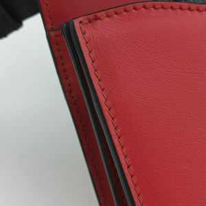 Pre-owned Prada Cahier Red x Black Leather 1BD045 shoulderbag | stylenewstar