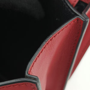 Pre-owned Prada Cahier Red x Black Leather 1BD045 shoulderbag | stylenewstar