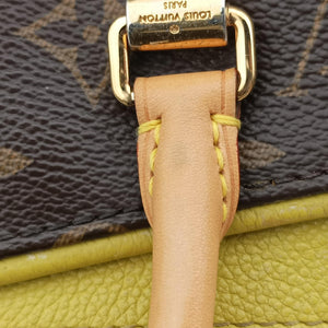 Pre-owned Louis Vuitton PALLAS Monogram / Brown × Pistachio Monogram Canvas×calf leather M41149 shoulderbag | stylenewstar