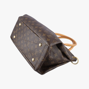 Pre-owned Louis Vuitton PALLAS Monogram / Brown × Pistachio Monogram Canvas×calf leather M41149 shoulderbag | stylenewstar