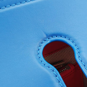 Pre-owned VERSACE Palazzo Empire Red x Blue x Black Leather shoulderbag | stylenewstar