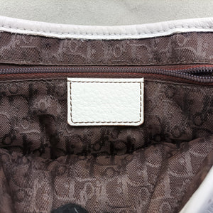 Pre-owned Christian Dior double saddle White Leather handbag | stylenewstar
