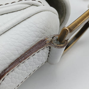 Pre-owned Christian Dior double saddle White Leather handbag | stylenewstar