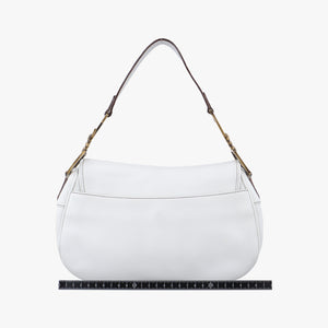 Pre-owned Christian Dior double saddle White Leather handbag | stylenewstar