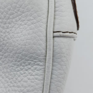 Pre-owned Christian Dior double saddle White Leather handbag | stylenewstar