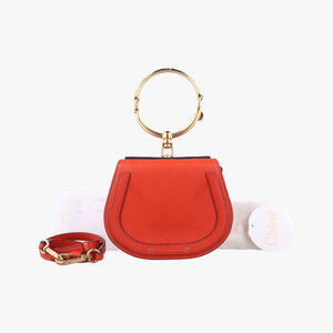 Pre-owned Chloe Bracelet Nile Orange Leather shoulderbag | stylenewstar