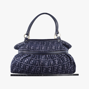 Secondhand Fendi Zucca Print Blue Canvas 8BH186 handbag | stylenewstar