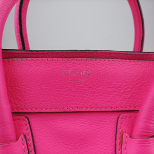 Vintage Celine Luggage Micro shopper Rose leather handbag | stylenewstar