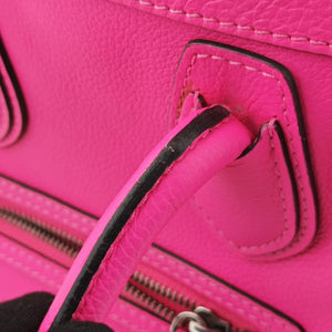 Vintage Celine Luggage Micro shopper Rose leather handbag | stylenewstar