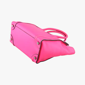 Vintage Celine Luggage Micro shopper Rose leather handbag | stylenewstar