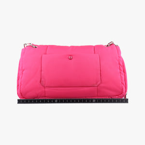 Pre-owned Prada Bomber Chain Rose silk shoulderbag | stylenewstar