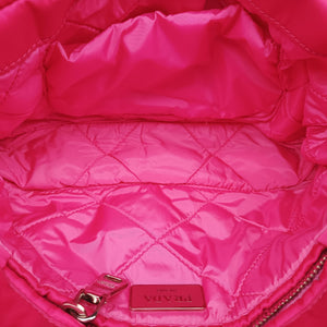 Pre-owned Prada Bomber Chain Rose silk shoulderbag | stylenewstar
