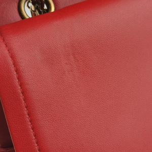 Secondhand Chanel 2.55 double flap Matelasse Red lambskin A37590 shoulderbag | stylenewstar