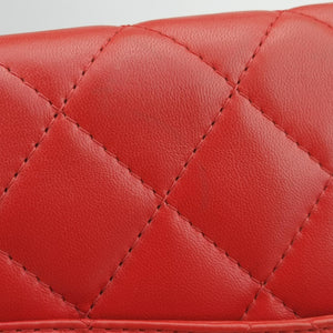 Secondhand Chanel 2.55 double flap Matelasse Red lambskin A37590 shoulderbag | stylenewstar