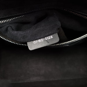 Pre-owned Christian Dior Lady Dior Black×White leather shoulderbag | stylenewstar