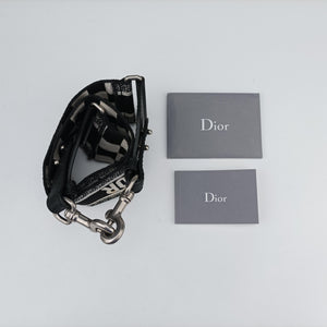 Pre-owned Christian Dior Lady Dior Black×White leather shoulderbag | stylenewstar