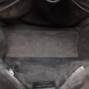 Pre-owned Christian Dior Lady Dior Black×White leather shoulderbag | stylenewstar