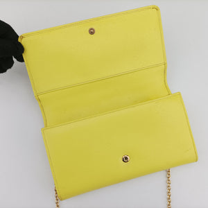 Pre-owned Dolce & Gabbana SICILY Yellow Leather shoulderbag | stylenewstar