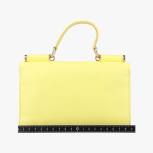Pre-owned Dolce & Gabbana SICILY Yellow Leather shoulderbag | stylenewstar
