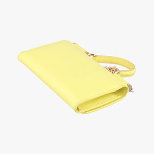 Pre-owned Dolce & Gabbana SICILY Yellow Leather shoulderbag | stylenewstar
