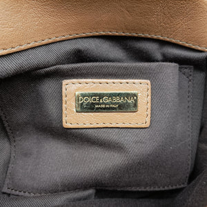 Pre-owned Dolce & Gabbana SICILY Multicolour Snakeskin × Fur × Canvas shoulderbag | stylenewstar