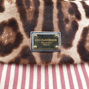 Pre-owned Dolce & Gabbana SICILY Multicolour Snakeskin × Fur × Canvas shoulderbag | stylenewstar