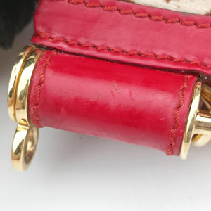 Pre-owned Dolce & Gabbana SICILY Multicolour Snakeskin × Fur × Canvas shoulderbag | stylenewstar