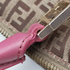 Pre-owned Fendi Zucchino Glitter Logo Multicolour canvas 8BL068 handbag | stylenewstar