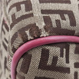 Pre-owned Fendi Zucchino Glitter Logo Multicolour canvas 8BL068 handbag | stylenewstar