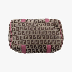 Pre-owned Fendi Zucchino Glitter Logo Multicolour canvas 8BL068 handbag | stylenewstar