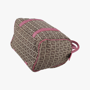 Pre-owned Fendi Zucchino Glitter Logo Multicolour canvas 8BL068 handbag | stylenewstar