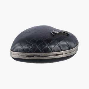 Vintage Yves Saint Laurent Love box heart Black Leather 488434 shoulderbag | stylenewstar