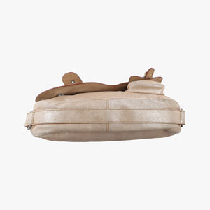 Pre-owned Christian Dior Gaucho Golden Leather handbag | stylenewstar