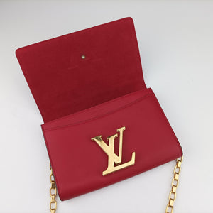 Secondhand Louis Vuitton Pochette Louise GM Red leather M94647 shoulderbag | stylenewstar