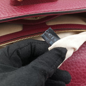 Secondhand Gucci New Bamboo Burgundy Leather 254884 shoulderbag | stylenewstar