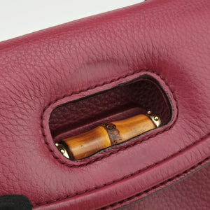 Secondhand Gucci New Bamboo Burgundy Leather 254884 shoulderbag | stylenewstar