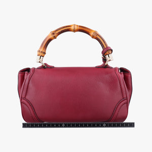 Secondhand Gucci New Bamboo Burgundy Leather 254884 shoulderbag | stylenewstar