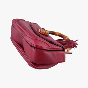 Secondhand Gucci New Bamboo Burgundy Leather 254884 shoulderbag | stylenewstar