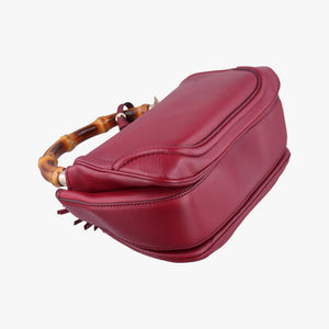 Secondhand Gucci New Bamboo Burgundy Leather 254884 shoulderbag | stylenewstar