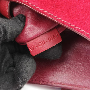 Pre-owned Celine Luggage Small Square Phantom Burgundy Suede handbag | stylenewstar